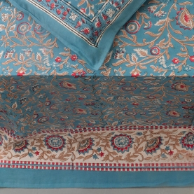 Indian printed bedsheet with pillow case