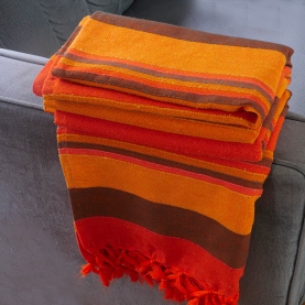 Couverture de canapé indienne en coton