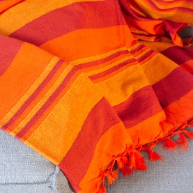 Couverture de canapé indienne en coton