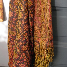 Indian knitted scarf Mangoes design