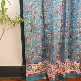 Rideau indien imprimé à la main