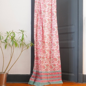 Indian printed cotton curtain