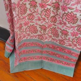 Indian handprinted cotton curtains