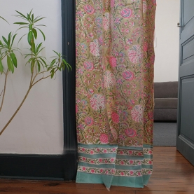 Indian printed cotton curtain