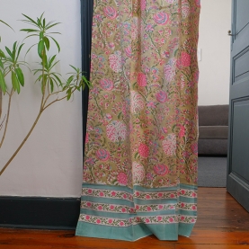 Rideaux indiens en coton imprimé