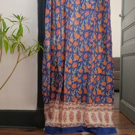 Indian printed cotton curtain