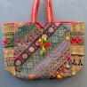 Indian handbag Zari style red and colorful