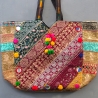 Indian handbag Zari style black and colorful