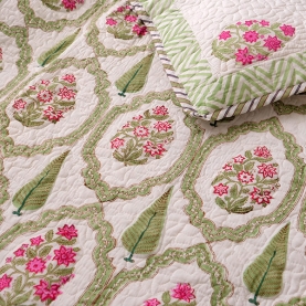 Indian traditional cotton Comforter + pillow