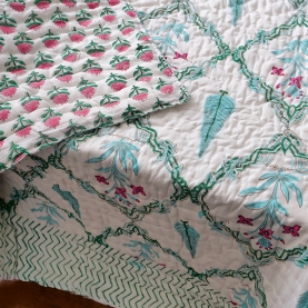 Indian traditional cotton quilt Rajai