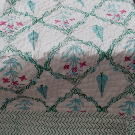 Couverture indienne en coton matelassée