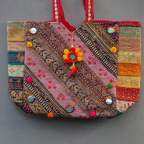 Sac à Main Fourre-tout Kamasutra - Artisanat Indien - Boho Ethnique - Commerce équitable