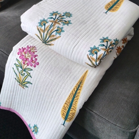 Indian traditional cotton Comforter + pillow