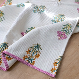 Couverture indienne en coton