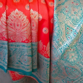 Saree indien complet satiné