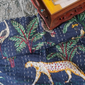 Indian handcrafted cotton bed cover