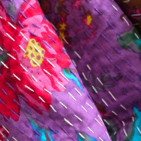 Dessus de lit indien Kantha artisanal