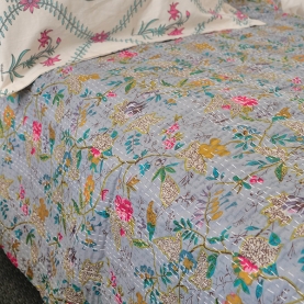 Indian cotton bed cover Kantha