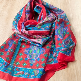 Indian silk scarf fashion