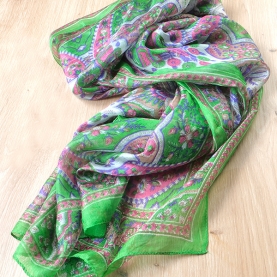 Indian silk scarf fashion