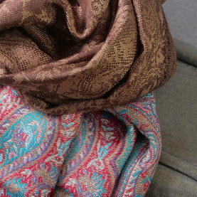 Echarpe indienne tissée Jamawar
