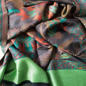 Indian knitted scarf Flower design