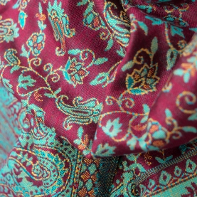 Indian knitted scarf Flowers