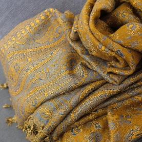 Indian knitted scarf Flowers