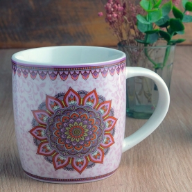 Tasse à thé infuseur Mandala violet 400ml