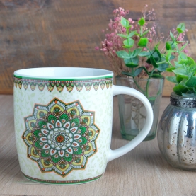 Tasse à thé infuseur Mandala vert 400ml