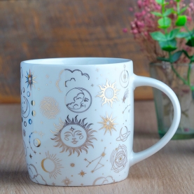 Tasse à thé infuseur Signes astrologiques Blanche 400ml