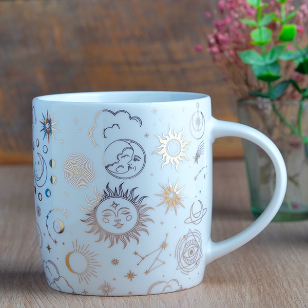 Tasse à thé infuseur Signes astrologiques Blanche 400ml