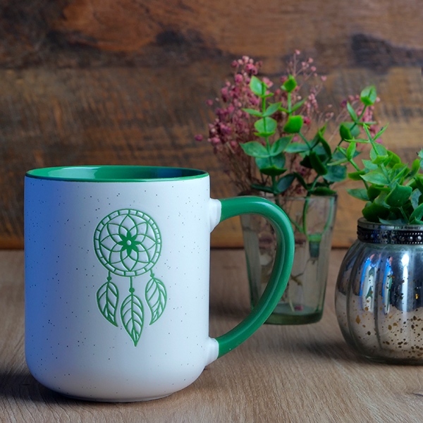 Infuser tea mug Dreamcatcher green 400ml