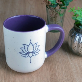 Infuser tea mug Indian Lotus flower