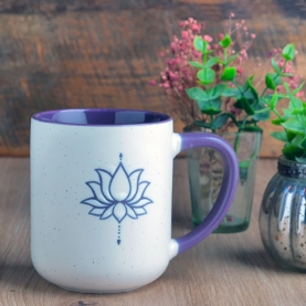Infuser tea mug Lotus flower purple 400ml