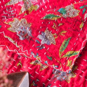 Couverture de lit indienne Kantha
