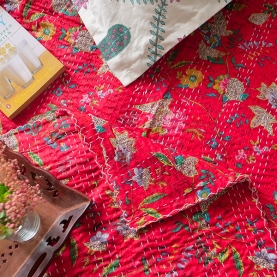 Indian kantha bed covers