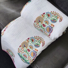 Couverture indienne en coton matelassé