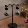 Boucles d'oreilles indiennes boho noires