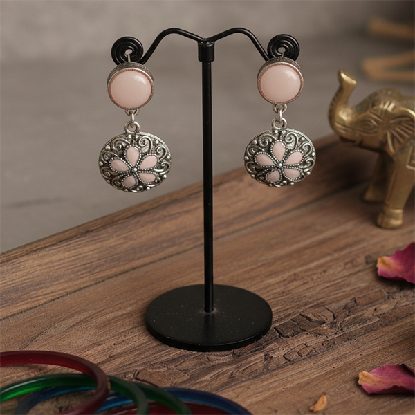 Boucles d'oreilles indiennes boho roses