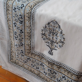 Nappe indienne artisanale en coton