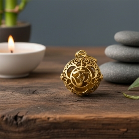 Pendentif de grossesse indien en métal chantant doré