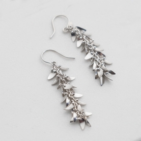 Boucles d'oreilles indiennes plein argent