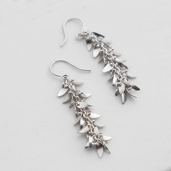 Boucles d'oreilles indiennes plein argent