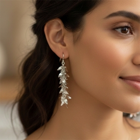 Boucles d'oreilles en argent véritable