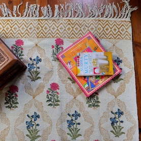 Indian printed cotton carpet Dari