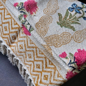 Tapis indien en coton imprimé