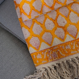 Indian printed cotton carpet