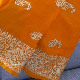 Saree indien orange