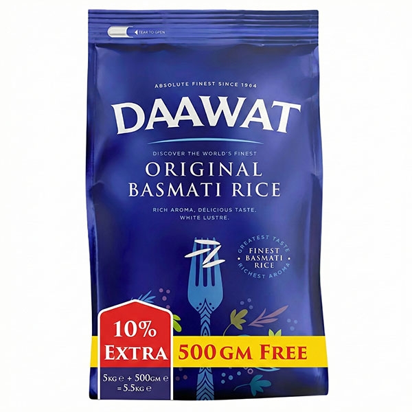 Riz Basmati indien long en gros 5.5kg